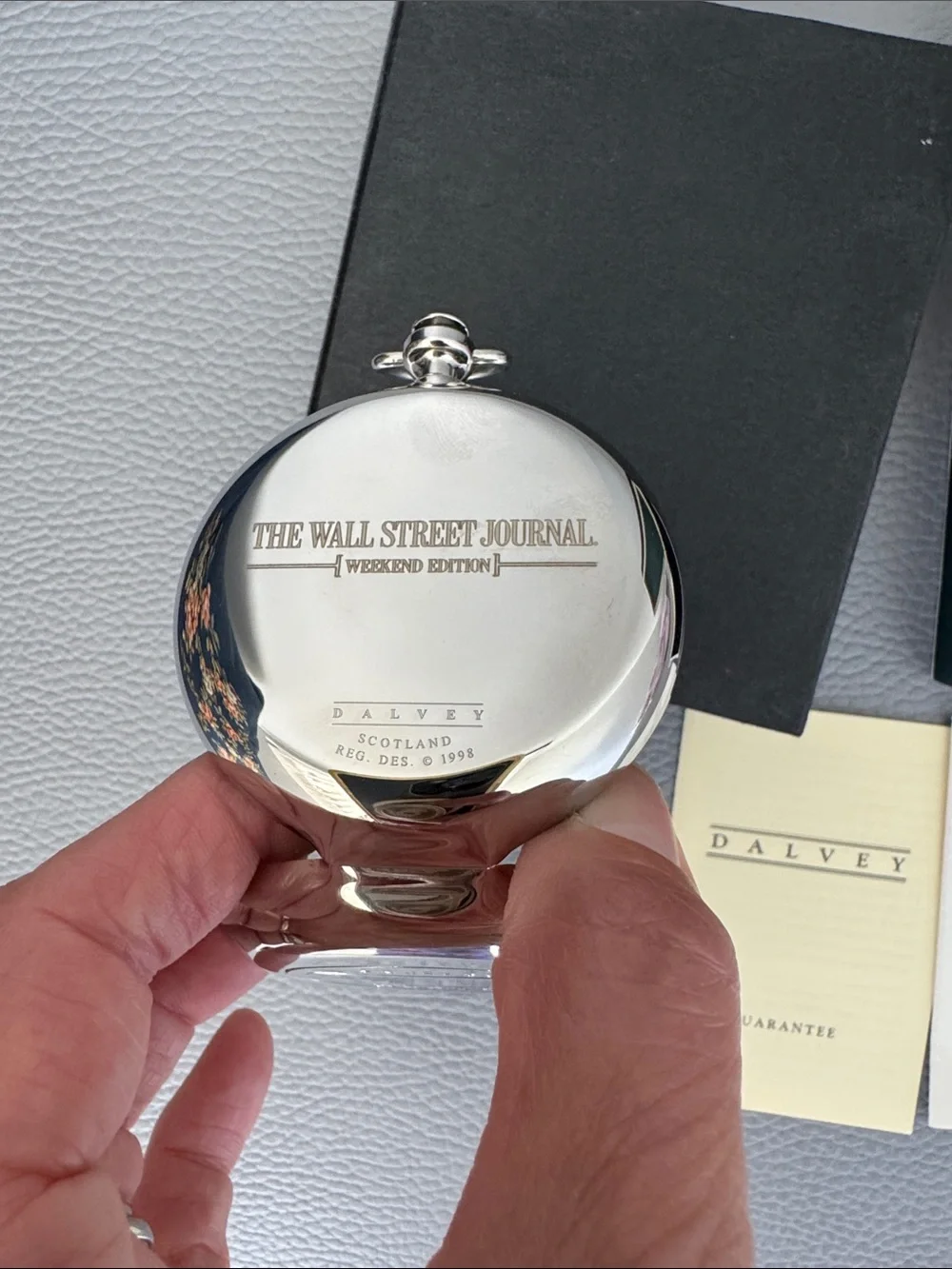 DALVEY SCOTLAND EXPLORER SILVER POCKET COMPASS POLISHED CHROME NIB